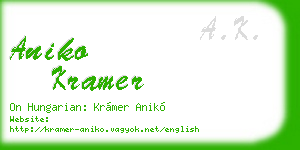 aniko kramer business card